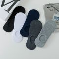 5 Pairs of MEN/WOMEN Invisible Socks and Slippers Boat Socks, Cotton Silicone Anti Slip Summer Solid Color MEN'S Ankle Socks. 