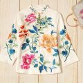 Embroidered Blouse Ethnic Style Retro Embroidery Chinese Blouse Women New Style Jacket Loose Cotton Coat Women's Autumn Hanfu.