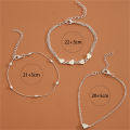 【Latest Style】 Simple Heart Female Anklets Barefoot Crochet Sandals Foot Jewelry Leg New Anklets On Foot Ankle Bracelets For Women Leg Chain. 