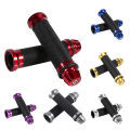 Handlebar Grips Motorcycle CNC Aluminum Rubber Handlebar Hand Grips for 7/8" Handle Bar Bike Bicycle Motorcycle Handlebar Grips. 