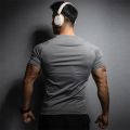 2026 New Running Men's T-Shirt Sports Leisure Gym Exercise Training T-Shirt Elastic Quick Drying Short Sleeve T-Shirt Men Tops.