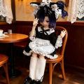 The New Hot Selling Ob11 Doll Clothes Personality Cat Ear Shape Decoration Simplicity and Fashionable Personality Striped Suit.