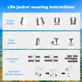 ‌Auto Inflating Life Jacket With Reflective Strips Safety Whistle for Adult Water Sports Kayaking Fishing Boating Emergency Gear. 