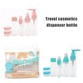 Travel Separate Bottle Set Press Type Spray Bottle Transparent Seven Piece Set Portable Small Sample Bottle Cosmetics Travel Set.