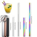 Reusable Telescopic Straw 304 Stainless Steel Metal Straw With Cleaning Brush Portable Drinking Straw Set For Travel With Case. 