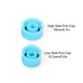 10Pcs A/C Refrigerant Port Cap W/Seal Ring High/Low Side Air Conditioning Service Dust Cover. 