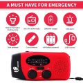 Multifunctional Portable Hand Crank Power Generation Emergency Radio Solar Disaster Prevention FM AM WB NOAA Power Bank.