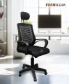 Executive office chair V-mash Black Revolving Chair with Headrest Chair. 