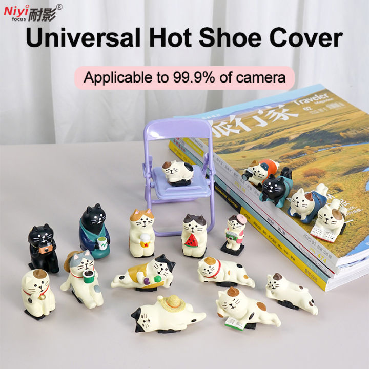 Camera Hot Shoe Cover Protector Flash Cap Cold Shoe Cute Universal for fuji pentax leica olympus Cat