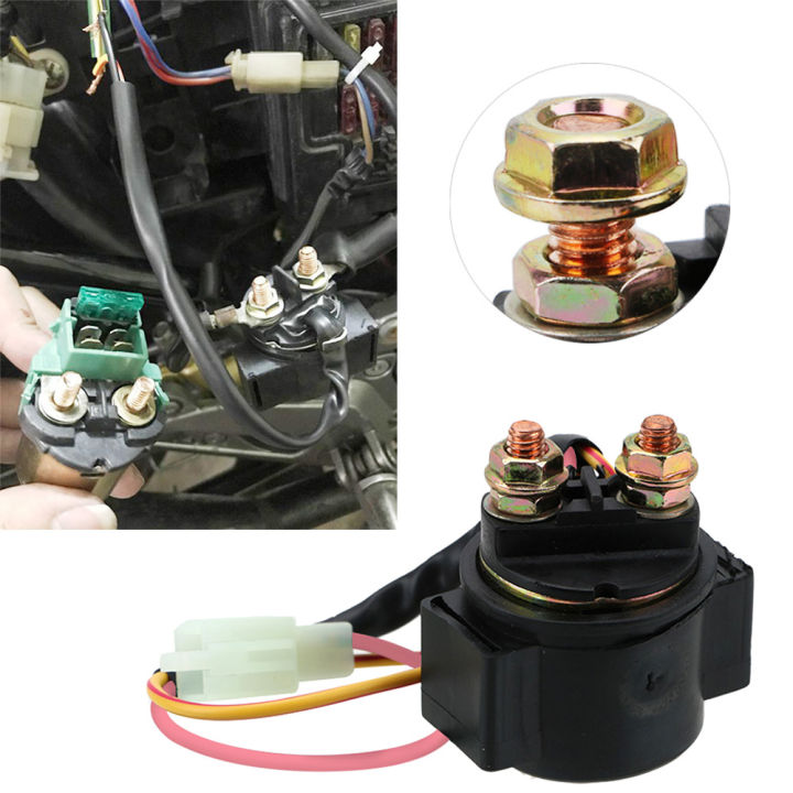 12V Motorcycle Solenoid Starter Relay Dirt Pit Bike Motorbike Accessories Replacement For GY6 50cc 125cc 150cc Scooter ATV CG125