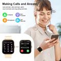 Smart watch with full touch screen, call, message reminder, music control and other functions, compatible with iPhone/android mo. 