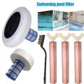Solar Pool-Ionizer Copper Silver Ion Swimming Pool Purifier/filter Kills-Algae Pool Ionizer for Outdoor Replacement Copper Anode. 