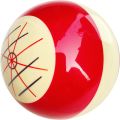 High-grade Manshield Red and white training billiard cue ball 1-1/2 standard 57.2mm American large advanced training ball artifa. 