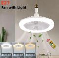 2 in 1 Ceiling Fan Remote Control E27 with three Lighting Colors For Bedroom Living Room Ceiling Fan With Light. 