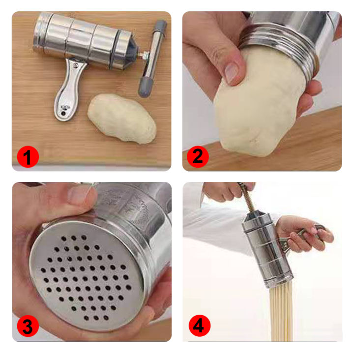 Press%20Pasta%20Machine%20Manual%20Noodle%20Maker%20Multifunctional%20Stainless%20Steel%20Making%20Spaghetti%20Fruits%20Juicer%20With%205%20Pressing%20Moulds%20-%20Image%202