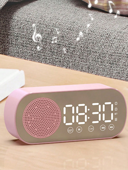 Wireless Bluetooth Speaker Multi Functional Loud Subwoofer Clock Mini