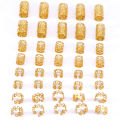 40PCS Hair Jewelry for Braids Gold Hair Cuffs Multi Style Hair Rings Adjustable Hair Beads for Braid Loc Dreadlock for Women.