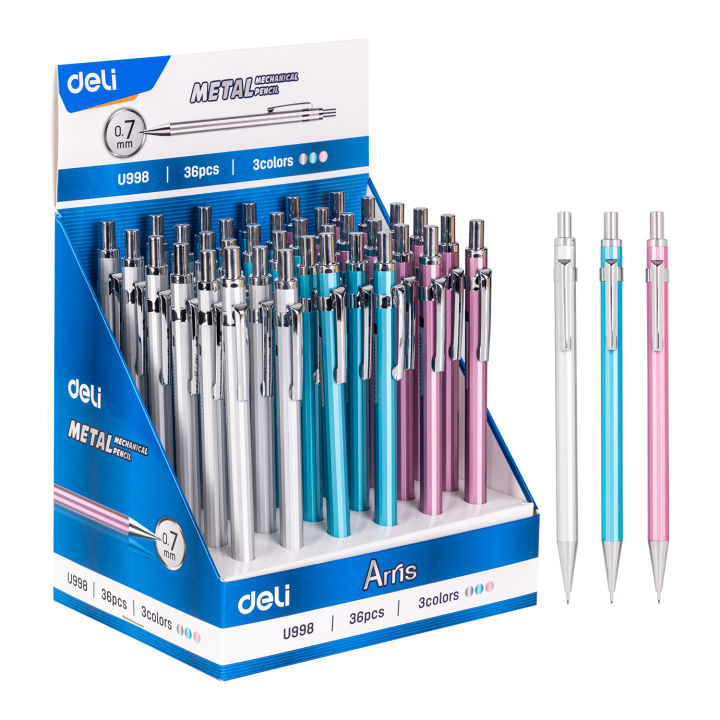 Deli EU998 Arris 0.7 mm Metal Mechanical Clutch Pencil for Wrinting, Sketching, Drawing
