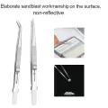 Stainless Steel Tweezers Adjustable Slide lock Antistatic Tweezers Jewelry Making Tool For Electronic Component Repair Tools. 