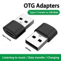 3pieces USB C to USB a Type C adapter Charger power adapter for iPhone AirPods iPad Air Samsung Xiaomi Redmi Huawei Honor.