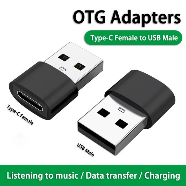 3pieces USB C to USB a Type C adapter Charger power adapter for iPhone AirPods iPad Air Samsung Xiaomi Redmi Huawei Honor