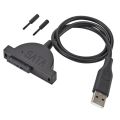 Hot Sell Mini SATA CD/DVD/Bluray ROM/RW to USB 2.0 Adapter Cable.