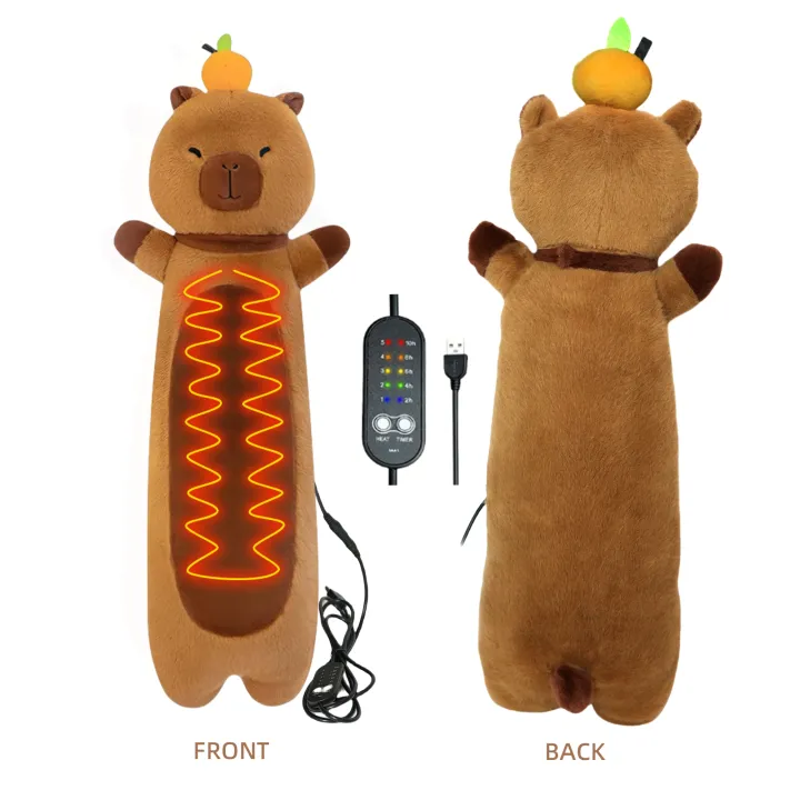 Electric%20Heating%20Pad%20for%20Period%20Cramps%20Menstruation%20Heatable%20Stuffed%20Animals%20Capybara%20Plush%20with%20a%20Hot%20Soft%20Belly%20for%20Wife%20Women%20-%20Image%206