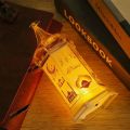 Ramadan Lantern Decor Plastic LED Eid Mubarak Lamp Exquisite Battery Powered Ramadan Festival Light Home for Tabletop Decor.