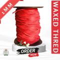1mm Red Wax-Coated Cord Thread for Jewelry Making – Durable Wax-Coated String for Bracelets, Necklaces, Leather Craft, Beading & DIY Projects. 