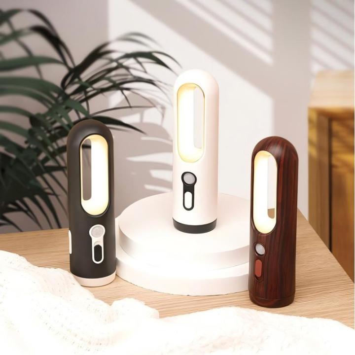 Motion Sensor Night Light Multiple Lighting Modes Flicker Free Eye-caring Rechargeable LED Flashlight Bedside Lamp