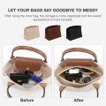 Felt Insert Bag Fits For Longchamp Handbag Liner Bag Felt Cloth Makeup Bag Support Travel Portable Insert Purse Organizer.