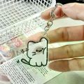 1pair Cute Cat Keychain Pendant, Matching Couple Backpack Keychain. 