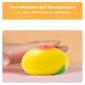 Yellow Peach Shape Fidget Toys New Design Soft Rising Decompression Squeeze Pops Toys Autism Needs Squishy Stress Reliever Toys.
