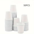 50/100PCS Disposable Small Paper Cup Tasting Cup  Perfect for Coffee Candy Juice Home Supermarket Holiday Party Activities. 