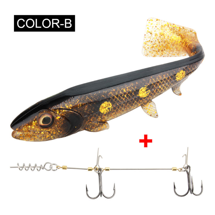 Spinpoler%20Soft%20Fishing%20Lure%20With%20Stinger%20Rig%20Hook%20Shad%20Bait14cm/18cm%20Square%20Paddle%20Tail%20Realistic%20Plastic%20%20Fish%20For%20Pike%20-%20Image%208