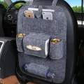 1pc LDQ Felt Car Seat Storage Bag Convenient Organizer for Interior Supplies Goods More Backrest Mounted Small Business Owner. 