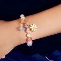 New Shell Daisy Charm Stretch Bracelets Bohemian Colorful Sunflower Crystal Beaded Bra.... 
