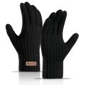 2025 New Men's Warm Gloves Winter Touchscreen Plus Fleece Gloves Cold Warm Wool Knitted Gloves.