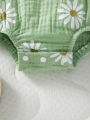 Baby's  Lovely Cute Girls Summer Sleeveless Printing Daisy  Japan&Korean Jumpsuits. 