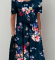 Fashion Elegant Women Dress Loose Casual Dress Women Printed Dress New Temperament. 