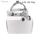 2.5X/3.5X  Dental LED Light Lamp Binocular Loupes Brightness Spot Adjustable Dental Lab 5W Headlamp For Surgical Headlight. 