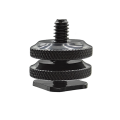 Dual Nut Cold Shoe 1/4 Hot Shoe Mount Phone Holder Adapter Bracket For Double-Layer Camera Hot Shoe Adapter Accessories. 