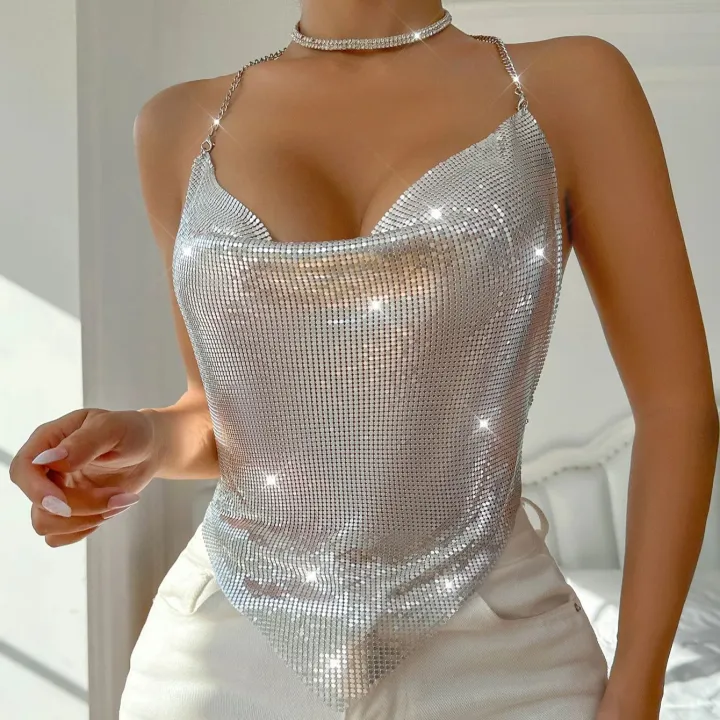 Women%20%20Metal%20Sequined%20Tank%20Camis%20Summer%20Backless%20Glitter%20Beach%20Club%20Show%20Wear%20Tank%20Top%20Nightclub%20Party%20Chain%20Top%20-%20Image%202