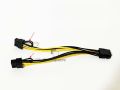 8-pin GPU female to dual 8-pin (6 + 2) GPU male PCIe power supply cable computer power cable 22AWG. 