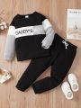 Winter Newborn Infant Baby Boy Long Sleeve Knitted    Soft  Waffle  Letter Casual Fashion Baby Clothing. 