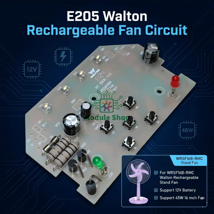 HT-E205%20Walton%20Rechargeable%20Stand%20Fan%20Circuit%20Board%20LED%20Function%2012V%2045W%2016%20inch%20Fan%20Driver%20Board%20Replacement%20Parts%20of%20WRSF16B-RMC%20-%20Image%202