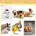 1 Pc Mini Hand-Crochet Pet Hats - Knitted Animal Caps for Hamsters, Parrots & Small Pets, Cute Photo Props for Birds and Rodents. 
