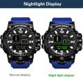 YIKAZE Men's Watch LED Digital Men Sport Watches Fitness Electronic Watch Multifunction Military Sports Watches Clock Kids Gifts. 