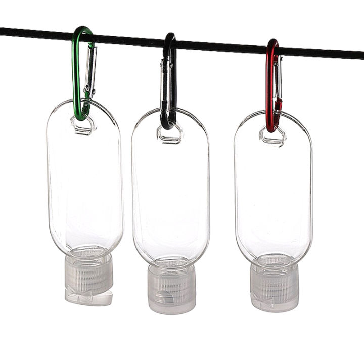 5Pcs%20Empty%20Hand%20Sanitizer%20Travel%20Bottle%2030ml%2050ml%20Size%20Holder%20Hook%20Keychain%20Carriers%20Flip%20Cap%20Reusable%20Portable%20Empty%20Bottles%20-%20Image%203