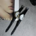 new Medieval alien watches melt and twist y2k alien ladies and men Leather strap fashion advanced ins niche design quartz watch. 
